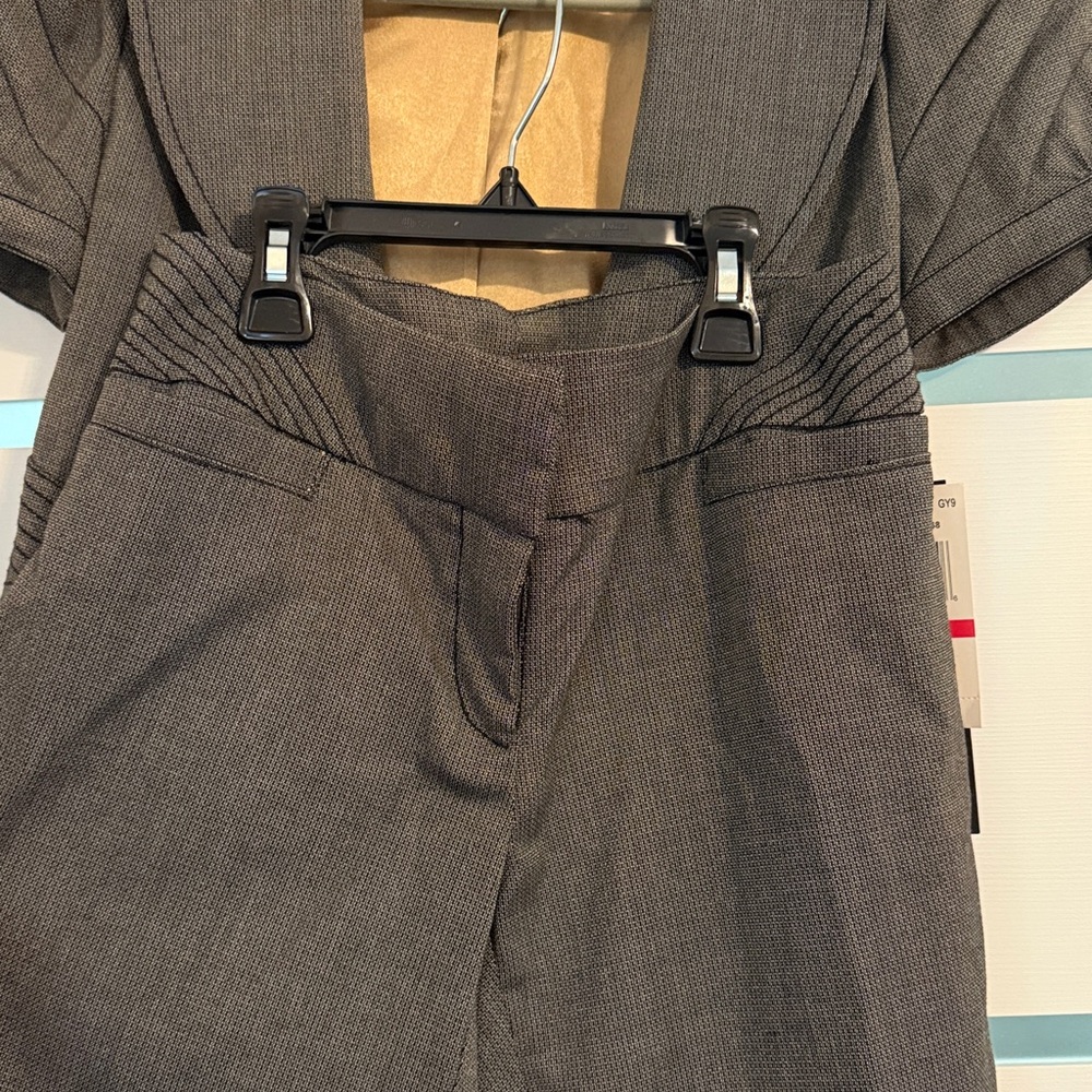 Nina Women's Charcoal Pantsuit - Picture 6 of 8
